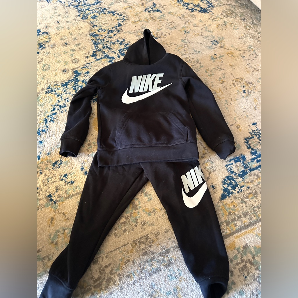 Nike Black Jacket With White Logo And Neon Yellow Zipper